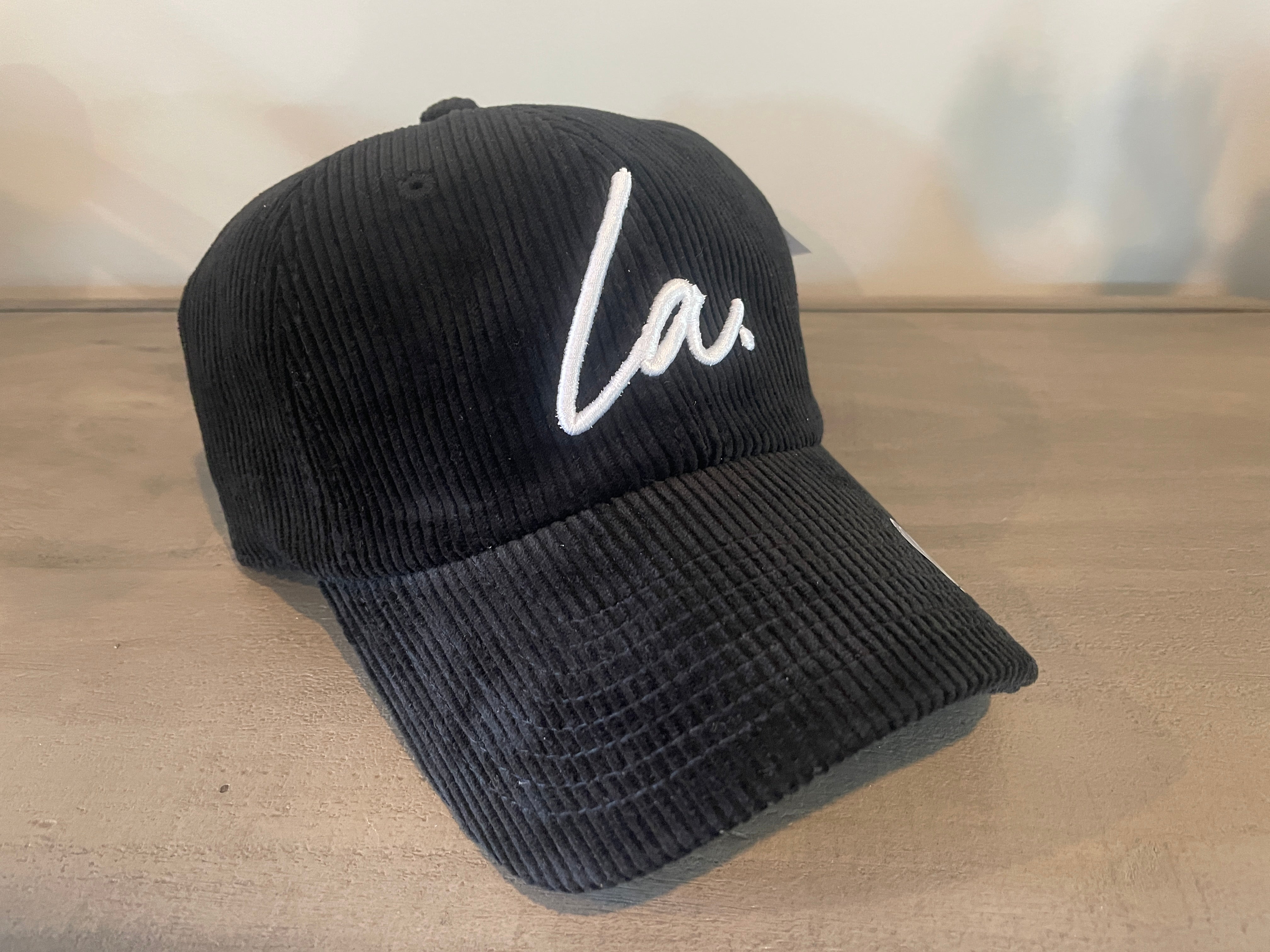Dad Hat: LA Black Corduroy – Alpha Performance Apparel